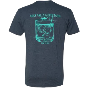 Dock Tales and Cocktails Tee - Heather Navy