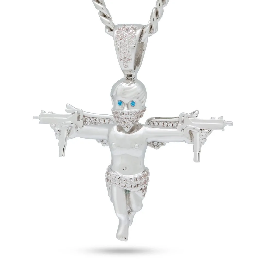 Dual Uzi Angel Necklace