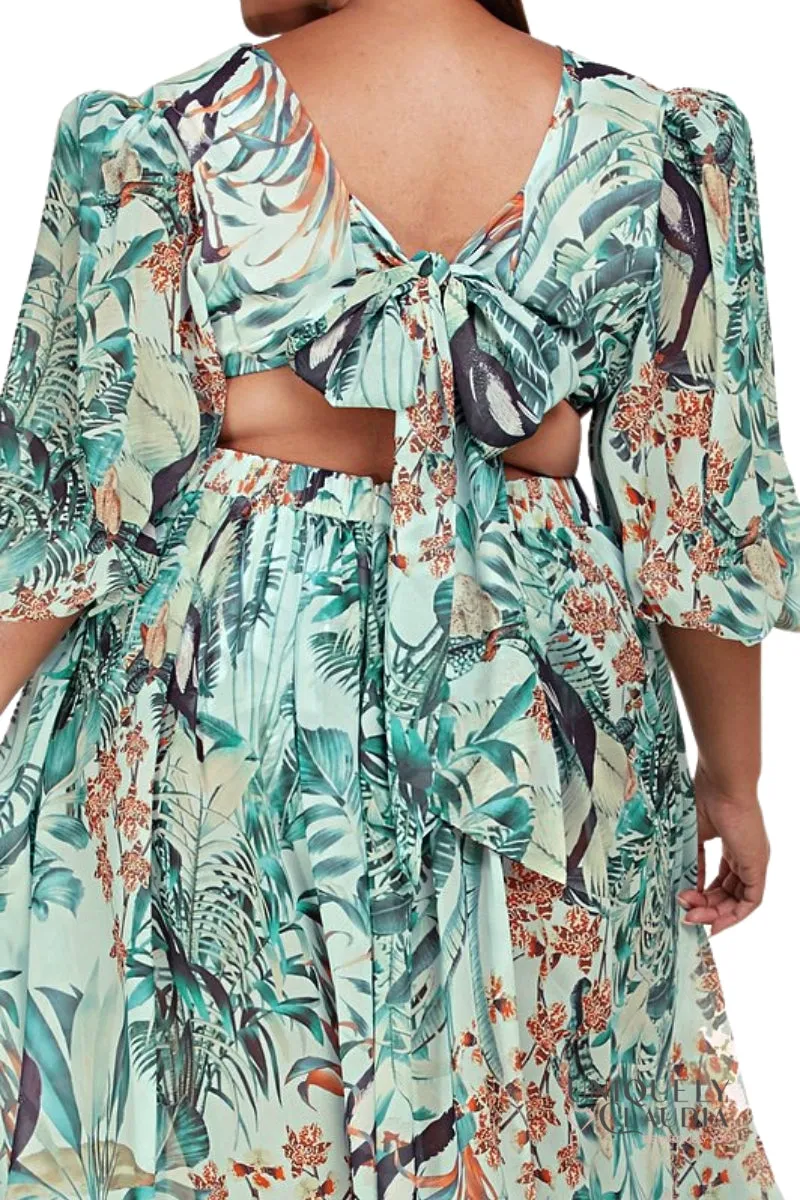 EDGY PLUS: Bimini Tropical Maxi Dress