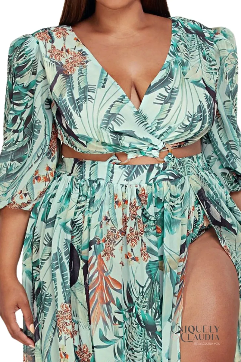 EDGY PLUS: Bimini Tropical Maxi Dress