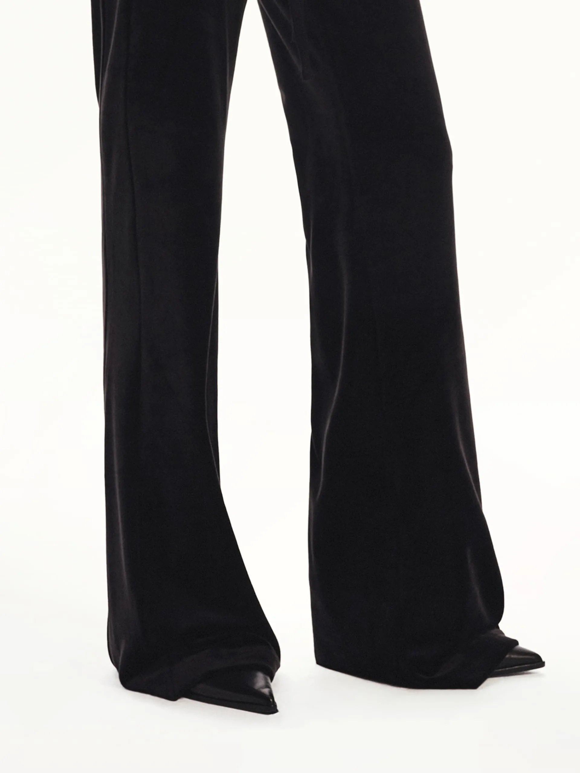 Elastic Waist Velvet Pants