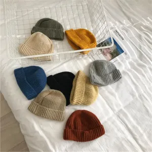 Fisherman Knit Ribbed Turn Up Beanie