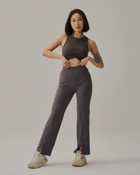 Front Slit Wide Leg Pant