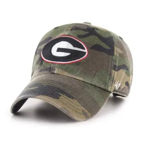 Georgia Bulldogs '47 Green Camouflage Clean Up Snapback Slouch Hat Cap