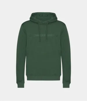 Green bamboo hoodie with logo