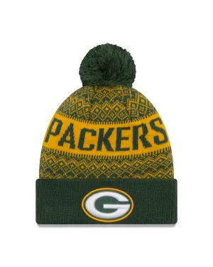 Green Bay Packers Wintry Pom 3 Knit Hat