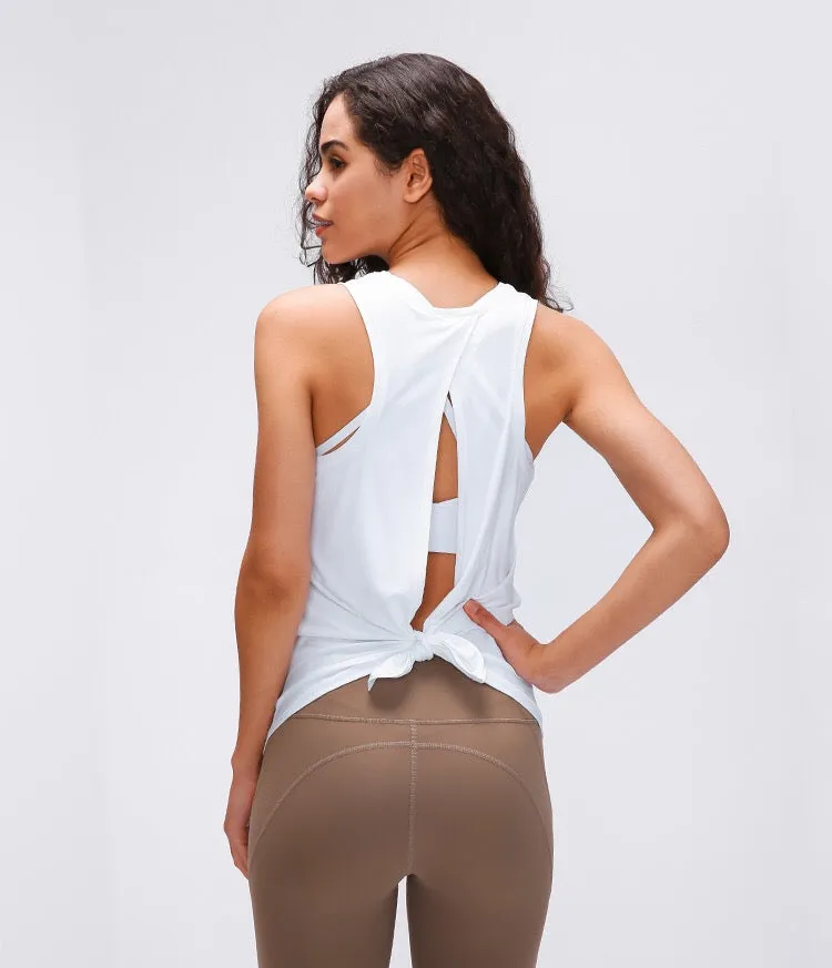 Gym Bunny Flow Loose-fit Vest- White