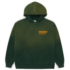 Hidden Vintage Logo Sun Faded Green Hoodie