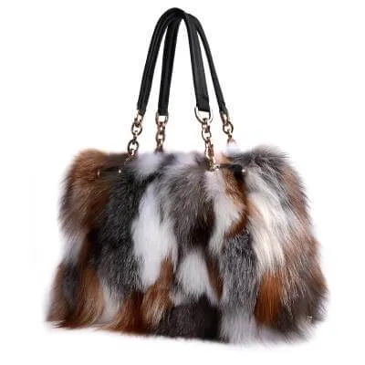 High-End Ladies Real Fur Bag Women Tote Bags