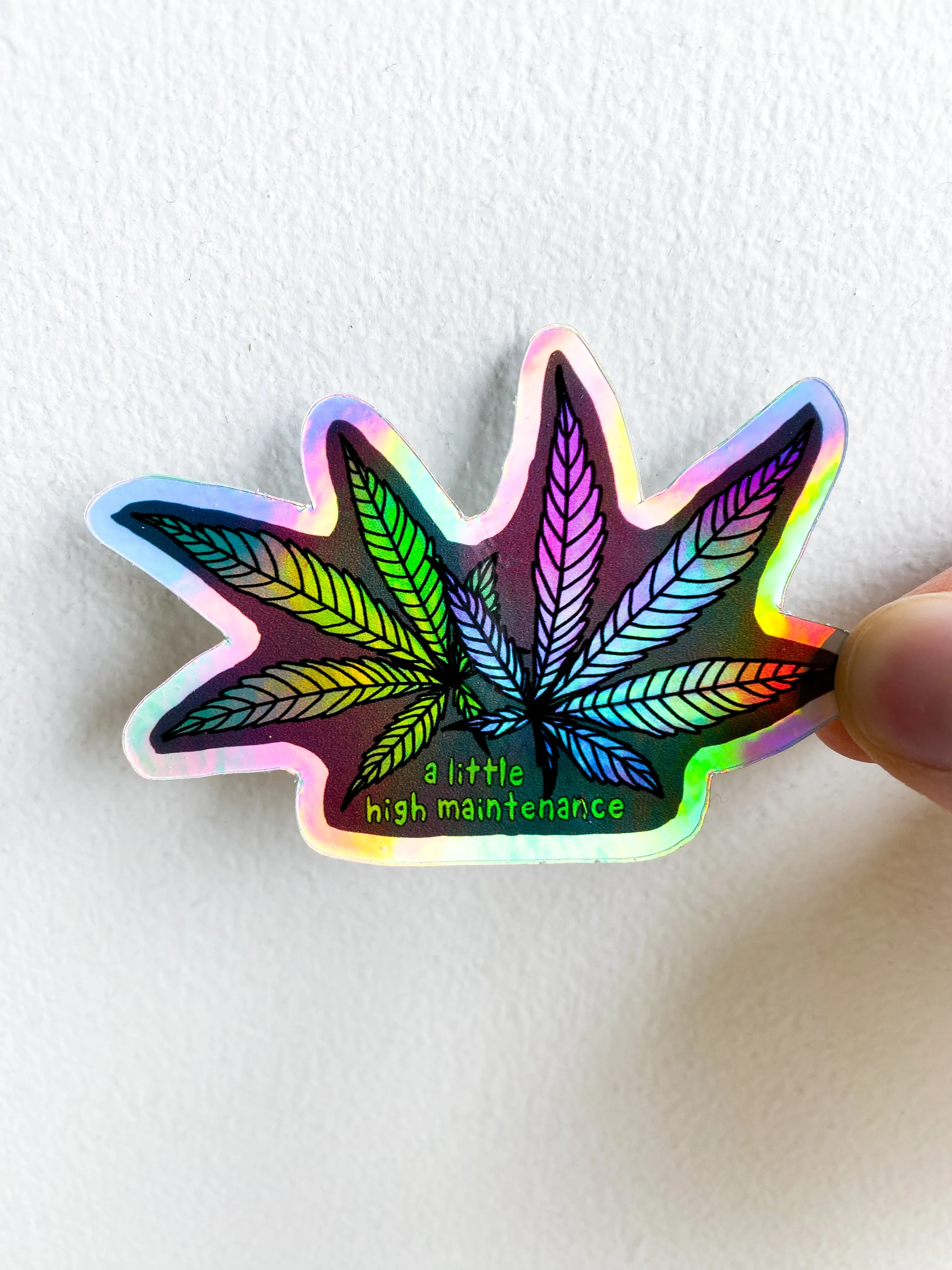 High Maintenance Holographic Sticker