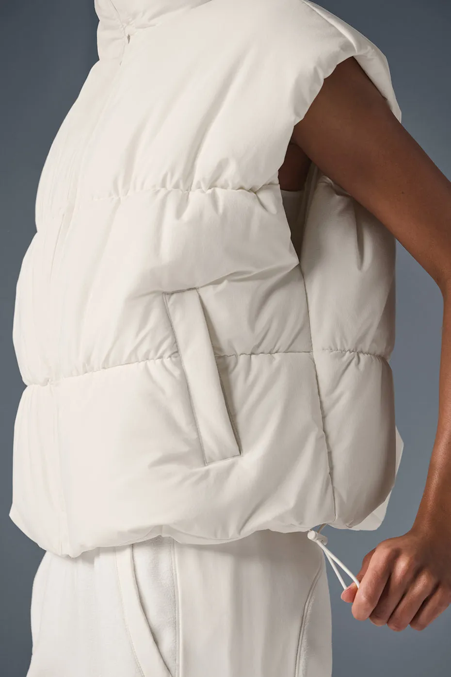 Incline Puffer Vest - Ivory