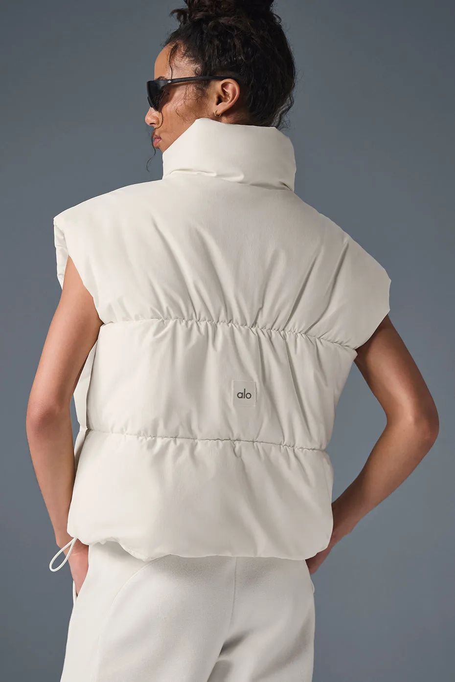 Incline Puffer Vest - Ivory