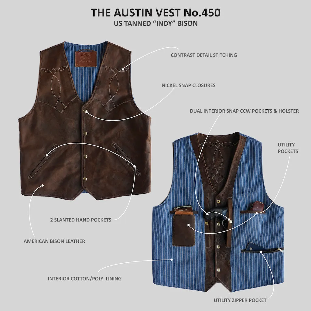 Indy Bison Austin Vest No.450 | Brown