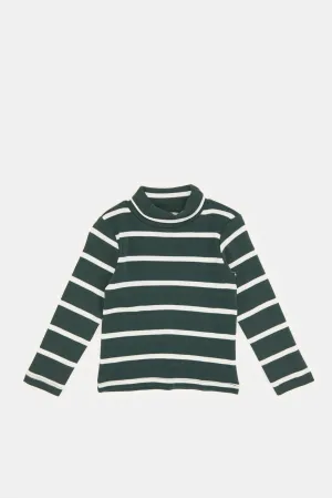 Infant Boys Blue Striped T-Shirt