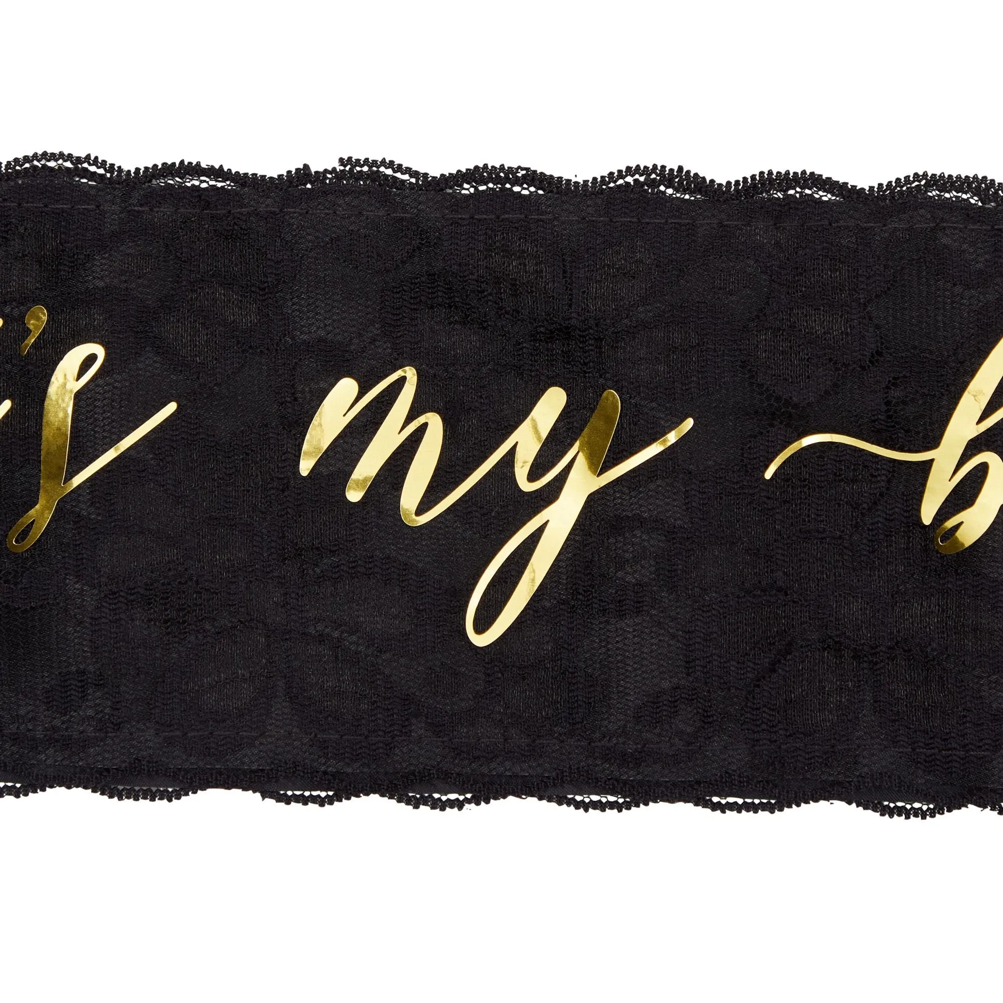 It's My Birthday Sash, Ribbon Pin, Gold Rhinestone Tiara Crown (Black, 3 Piece Set)