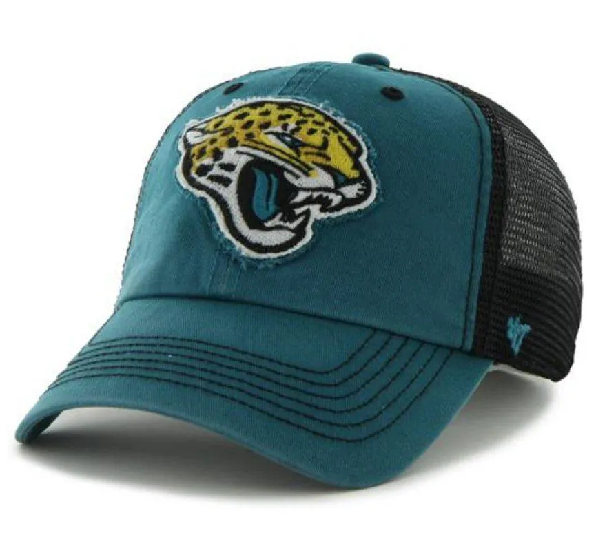 Jacksonville Jaguars 47 Brand Green Black Taylor Closer Mesh Flexfit Hat Cap