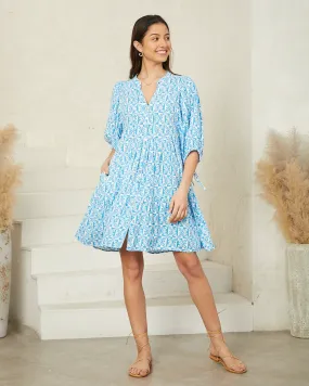 Jayla Dress - BLUE FLOWER