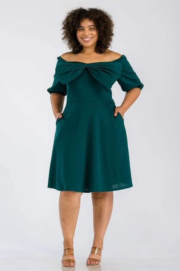 Karen T Designs 9350 Knit Bow Dress