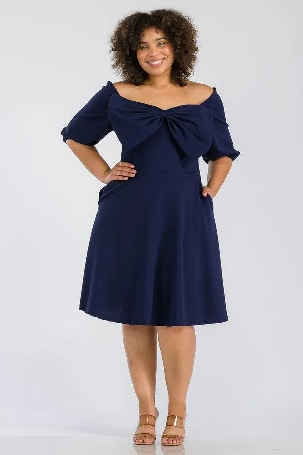 Karen T Designs 9350 Knit Bow Dress