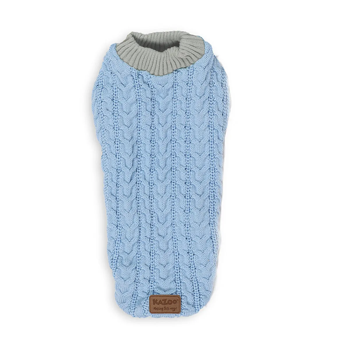 Kazoo Apparel Cable Knit Dog Jumper Blue Medium ***