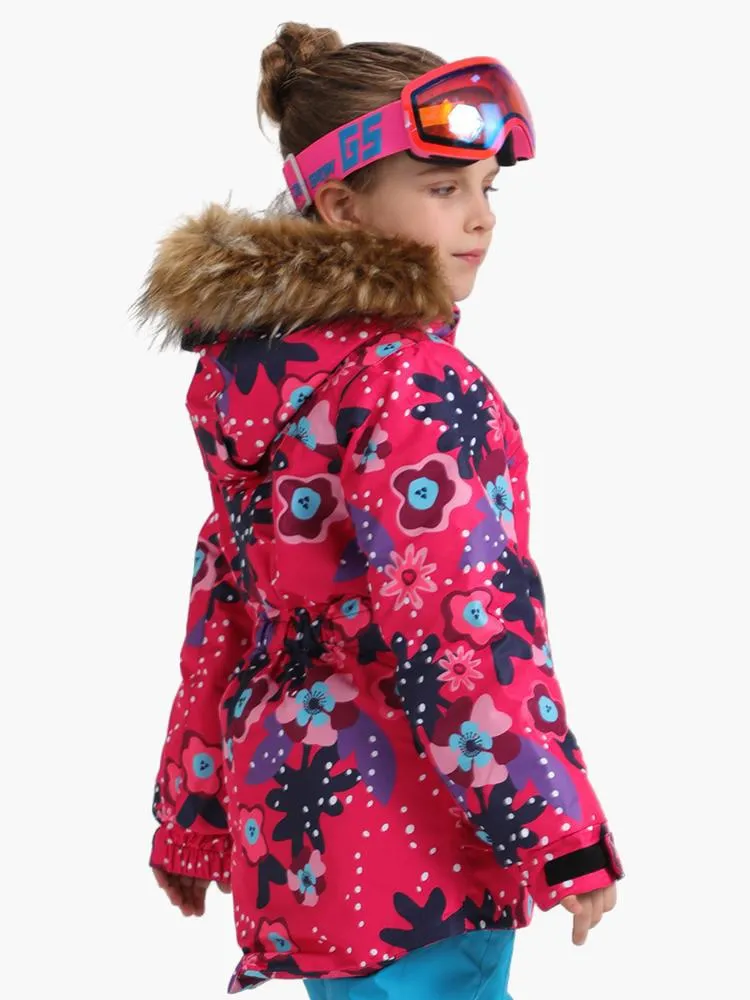 Kids Boys & Girls Floral Snowboard Jacket