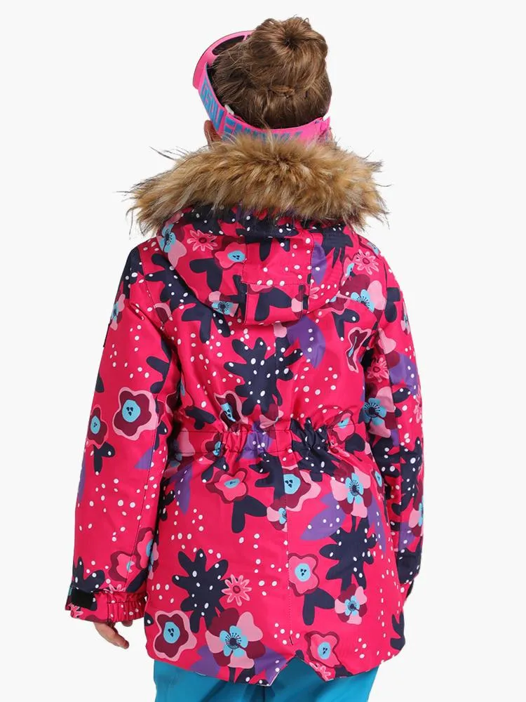 Kids Boys & Girls Floral Snowboard Jacket