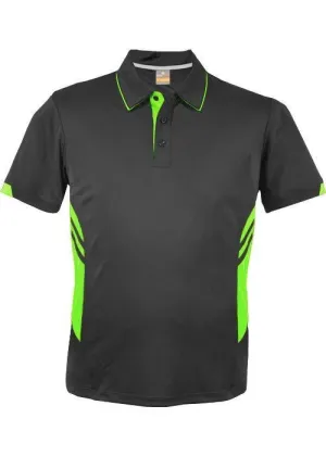 Kids Tasman Polo Slate/Neon Green