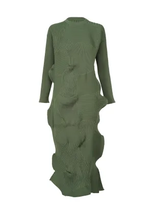 Kone Kone Dress in Misty Green by Issey Miyake