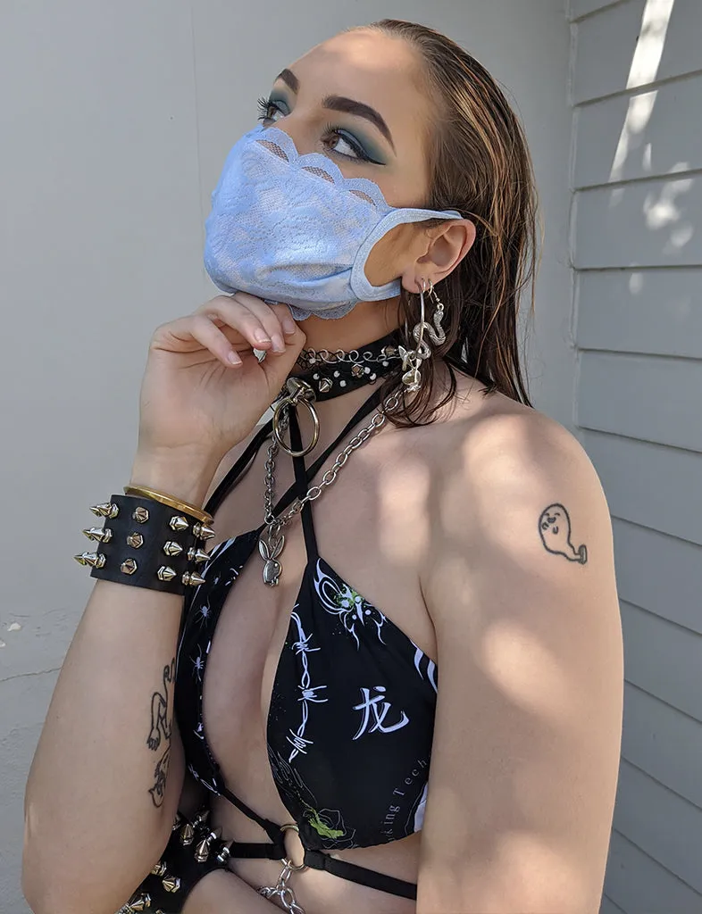 LACE DUST MASK - BLUE