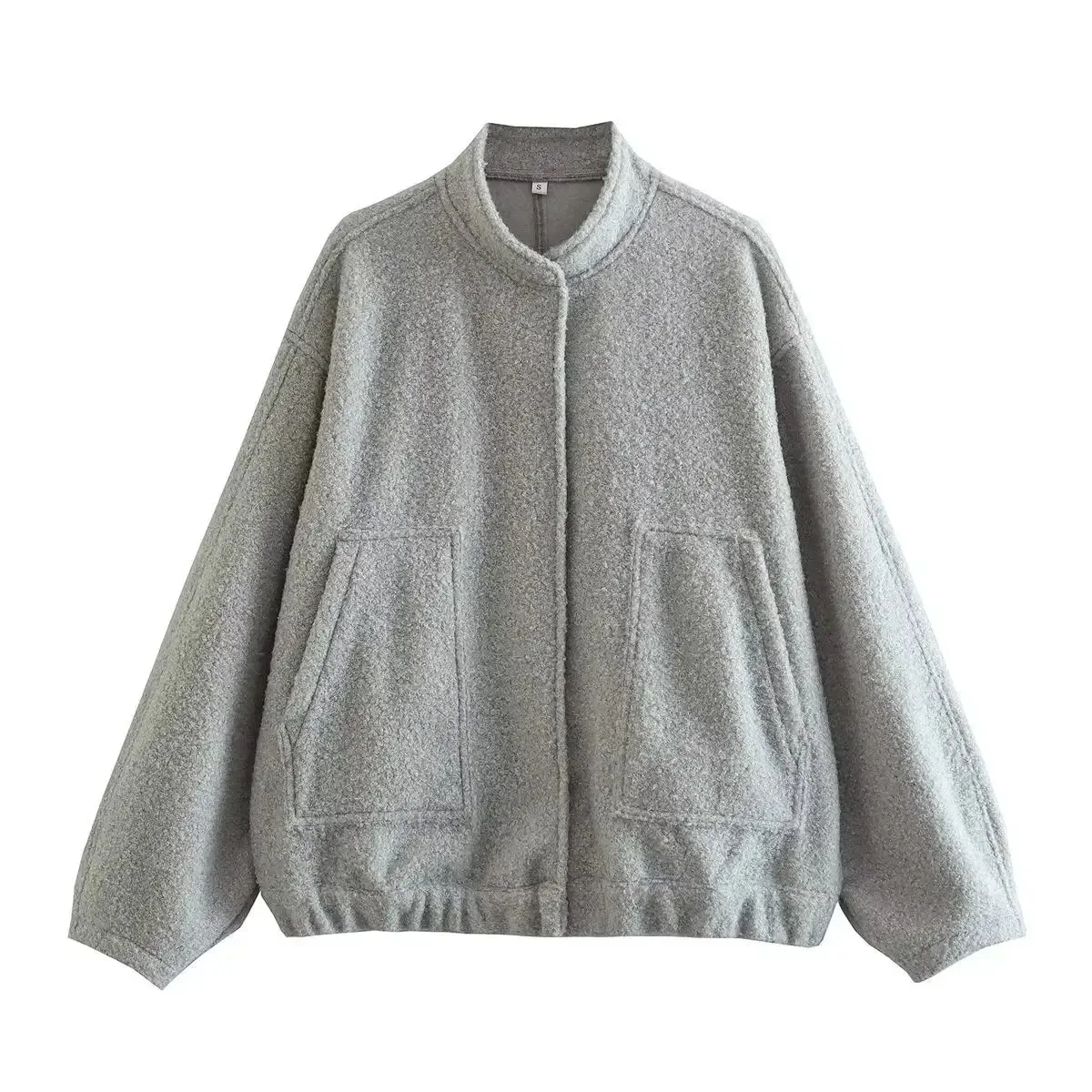 Lainey - Tweed fabric bomber jacket