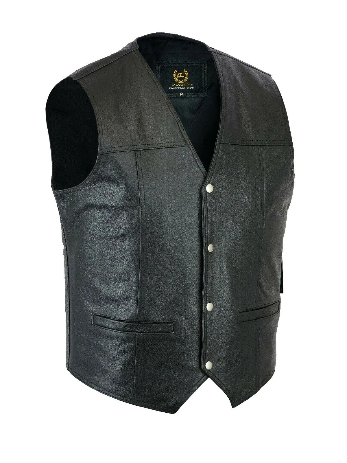 Leather Waistcoat Biker Vest Motorcycle Motorbike Leather Vest/ Embossed Eagle