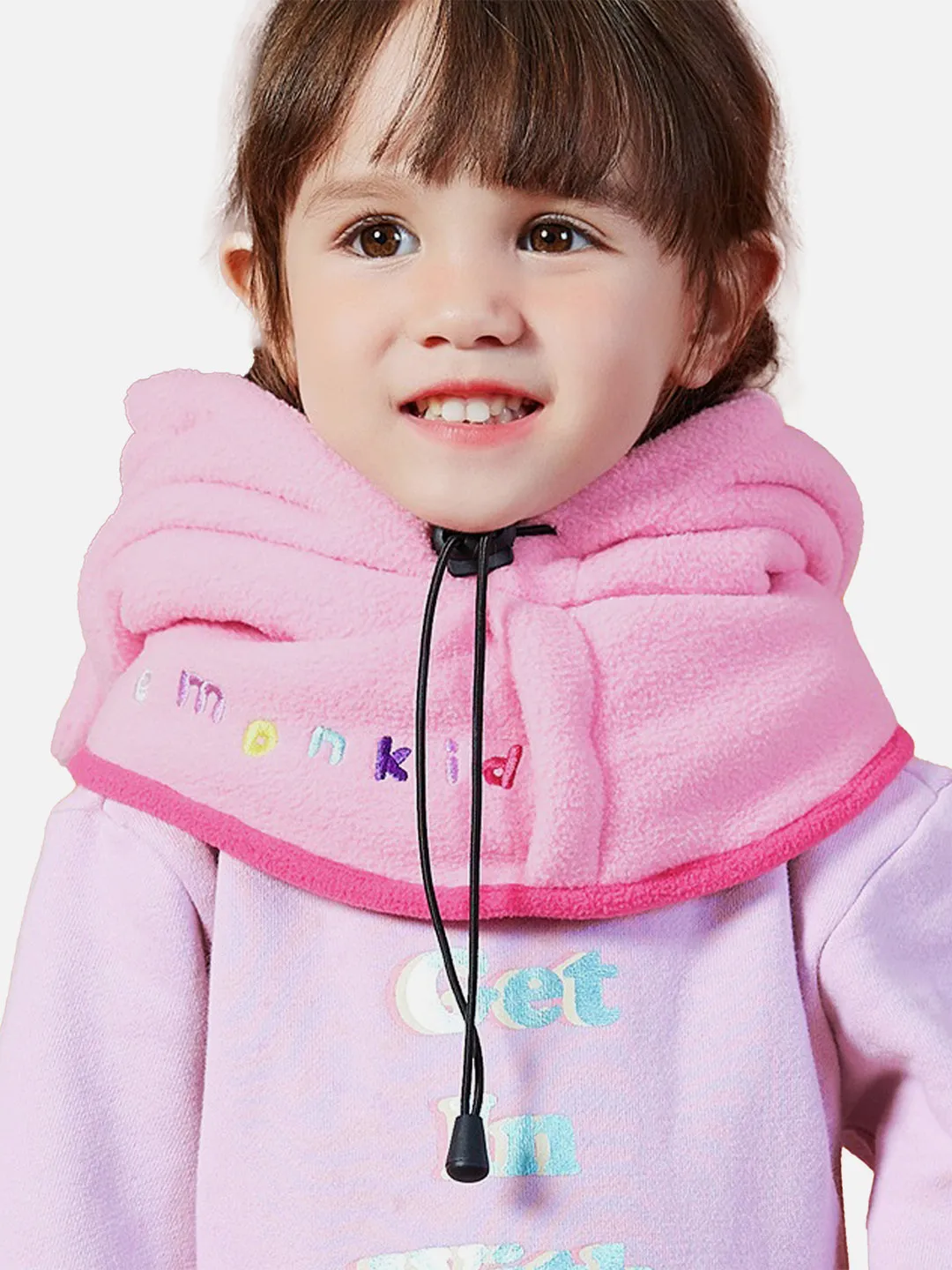 Little Surprise Box Light Pink Uni Fleece Winter Cap covering Mouth, Neck & Head for Minus degree Temperature