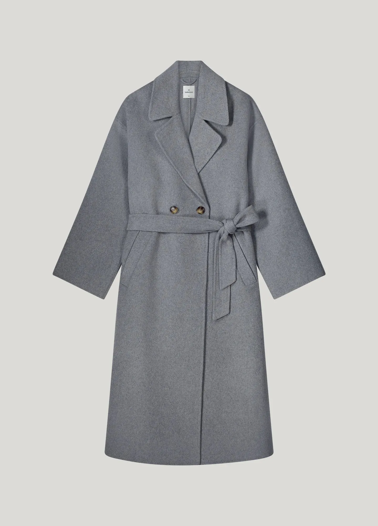 Long Wool Classic Coat in Cloud