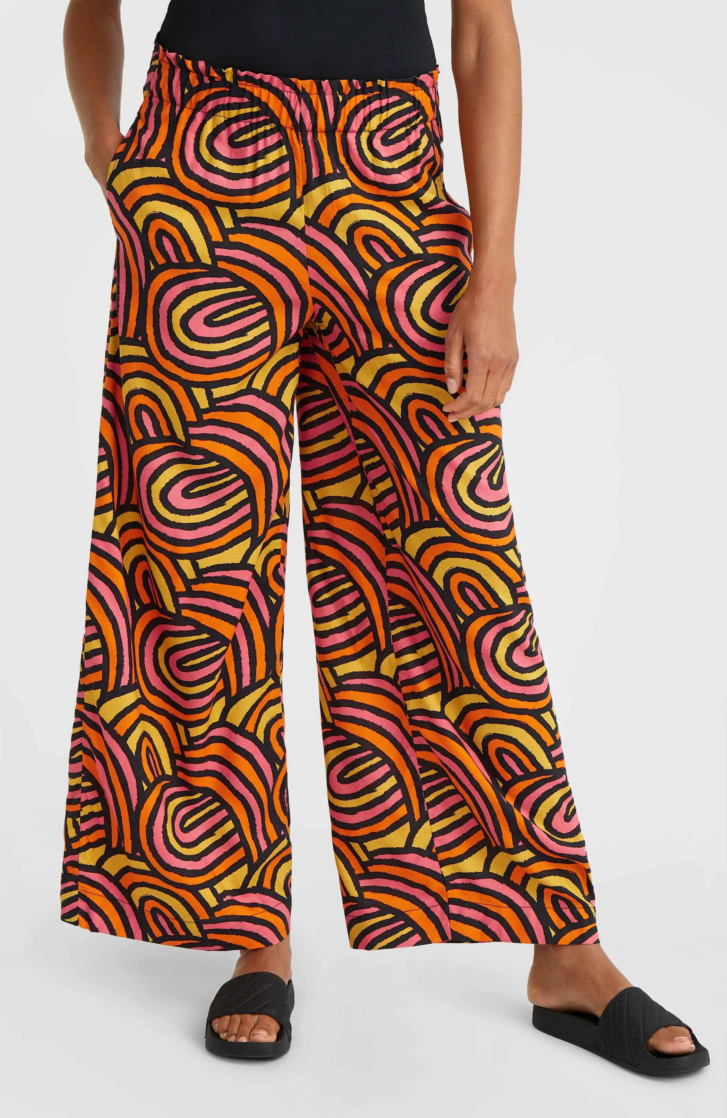 Malia Beach Pants | Orange Rainbow Stripe