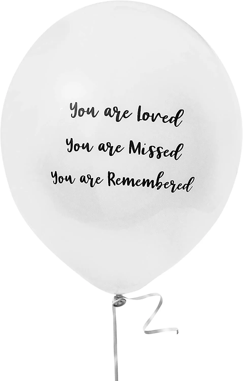 Memorial Balloons to Release in the Sky for Funeral Service, Celebration of Life (White, 12 In, 30-Pk)