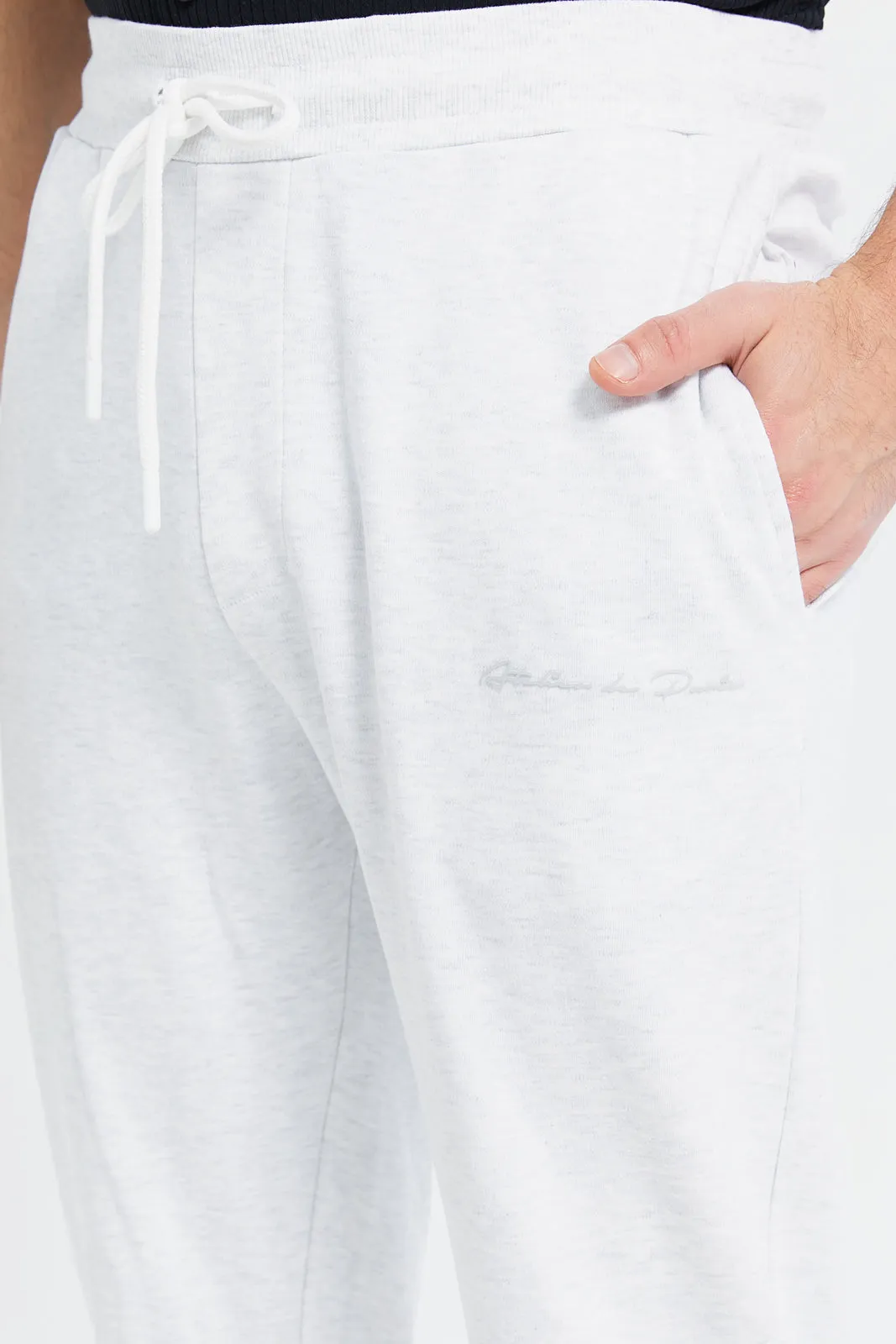 Men Ecru Soft Touch Joggers