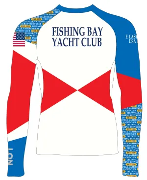 MEN T SHIRT TOP LOOSE FIT WHITE | FISHING BAY YACHT CLUB | PSNLZ'D