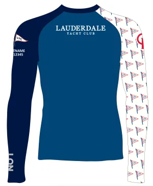 MEN TECH-TEE TOP LONG SLEEVE BLUE | LAUDERDALE YACHT CLUB OPTI RED | PSNLZ'D