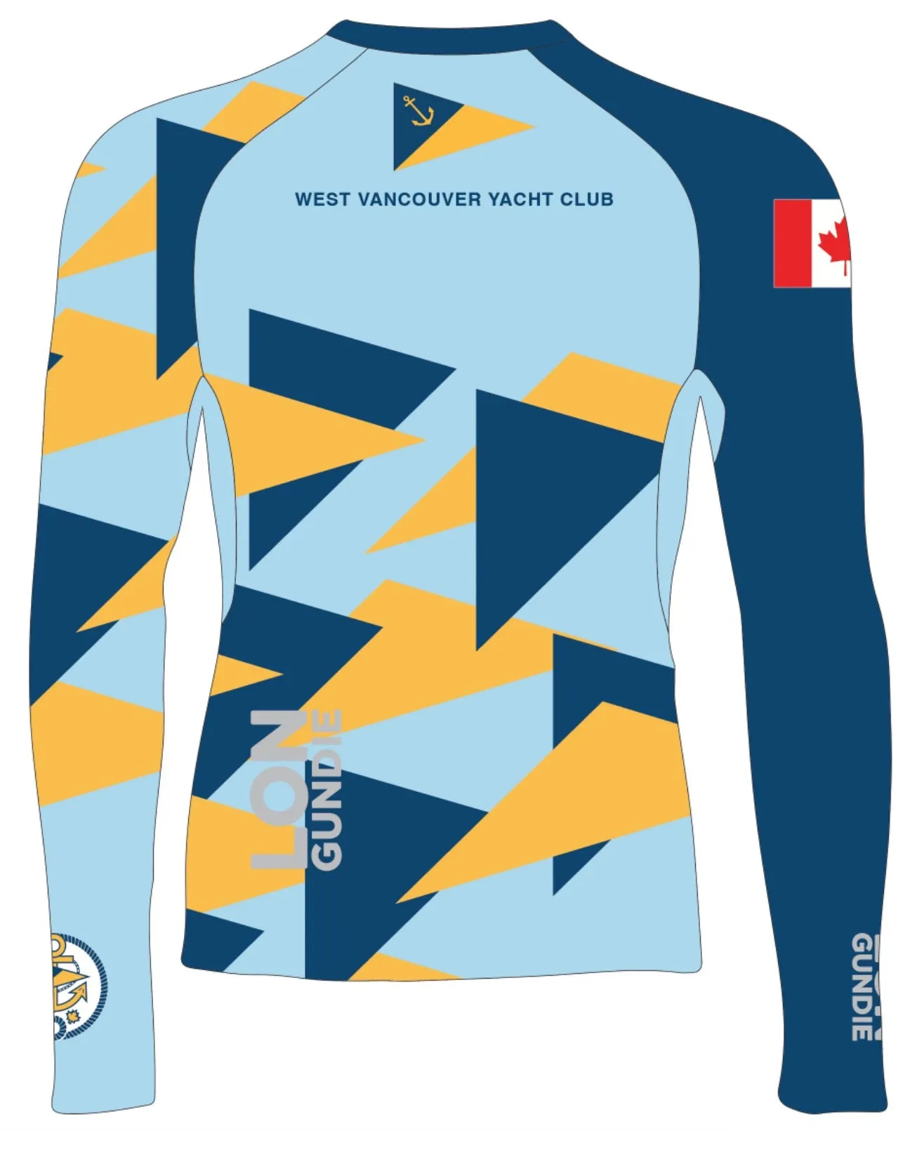 MEN TECH-TEE TOP LONG SLEEVE BLUE | WEST VANCOUVER YACHT CLUB