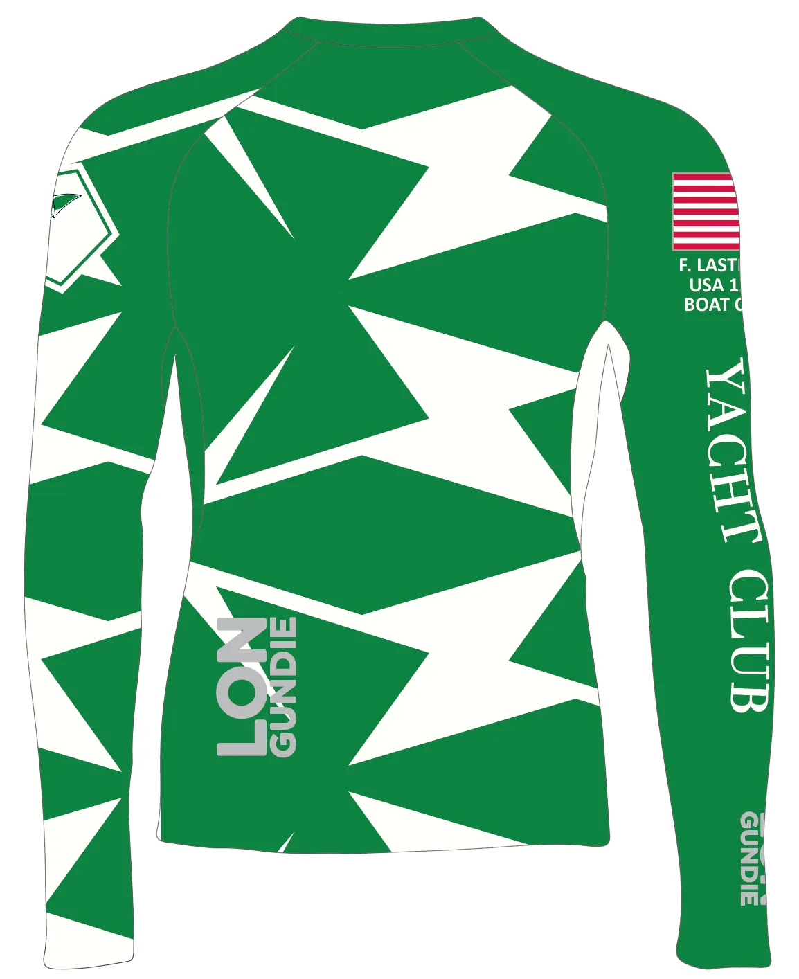 MEN TECH-TEE TOP LONG SLEEVE GREEN | PINE BEACH YACHT CLUB | PSNLZ'D