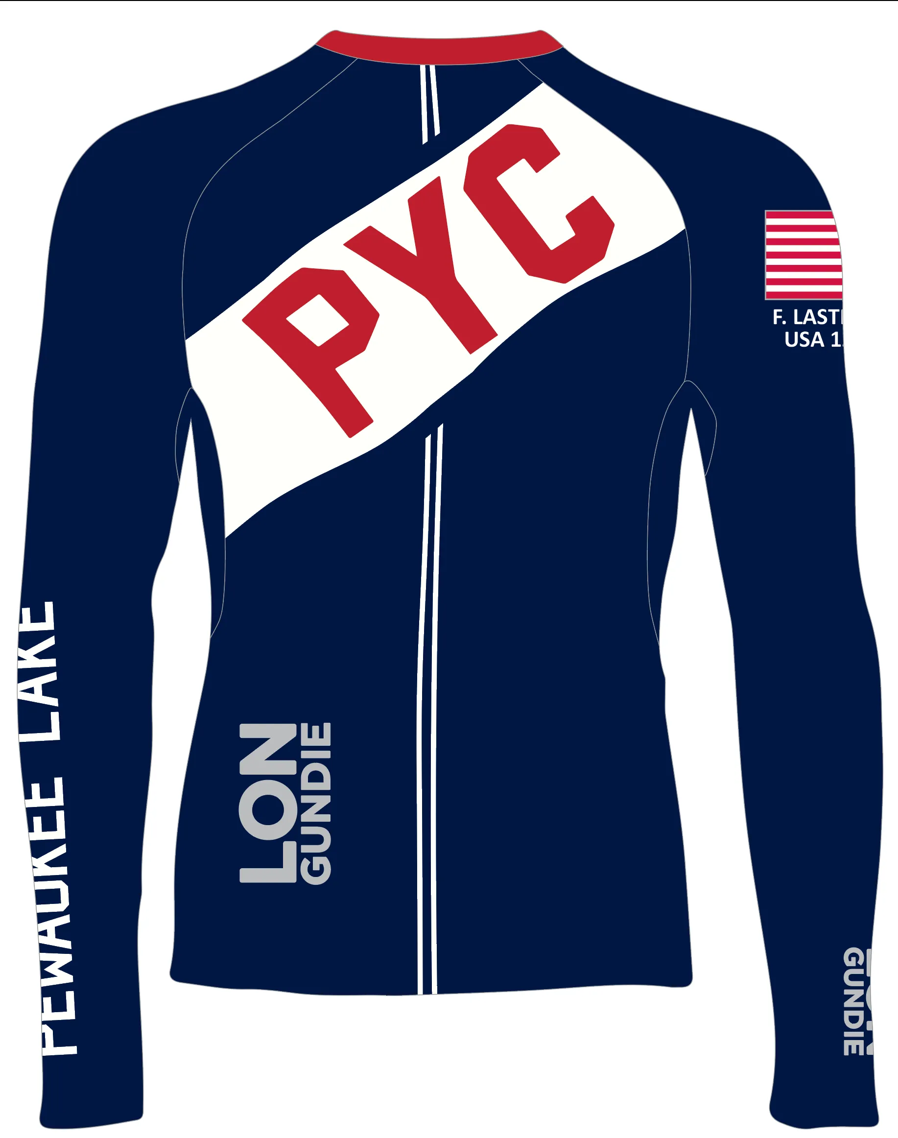 MEN TECH-TEE TOP LONG SLEEVE NAVY | PEWAUKEE YACHT CLUB | PSNLZ'D