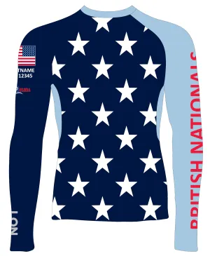 MEN TECH-TEE TOP LONG SLEEVE NAVY | USODA BRITISH NATIONALS | PSNLZ'D