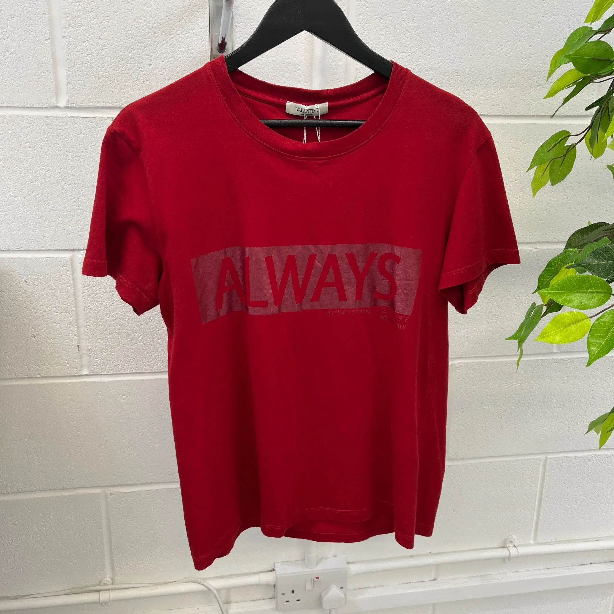 Men's Always Print T-Shirt Red Size S