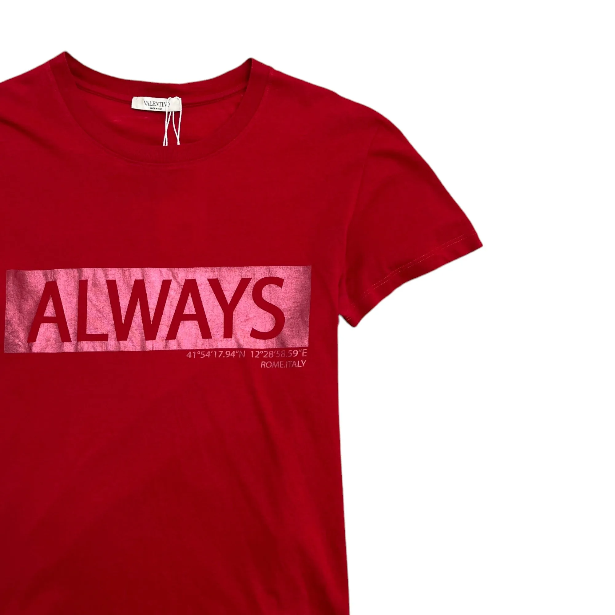 Men's Always Print T-Shirt Red Size S