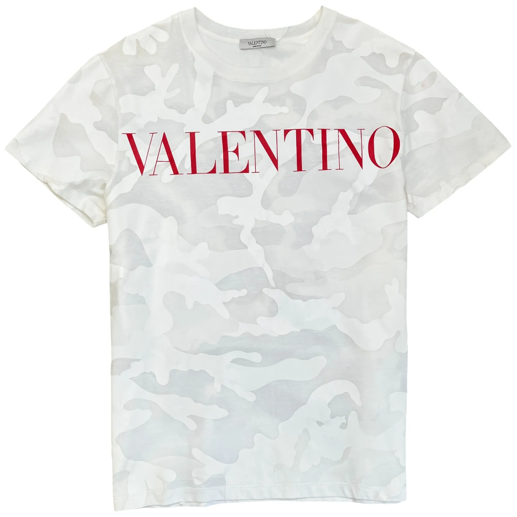 Men's Camouflage Logo T-Shirt White Size S