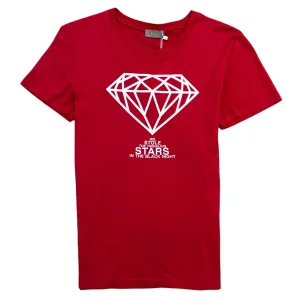 Men's Diamond T-Shirt Red Size XS