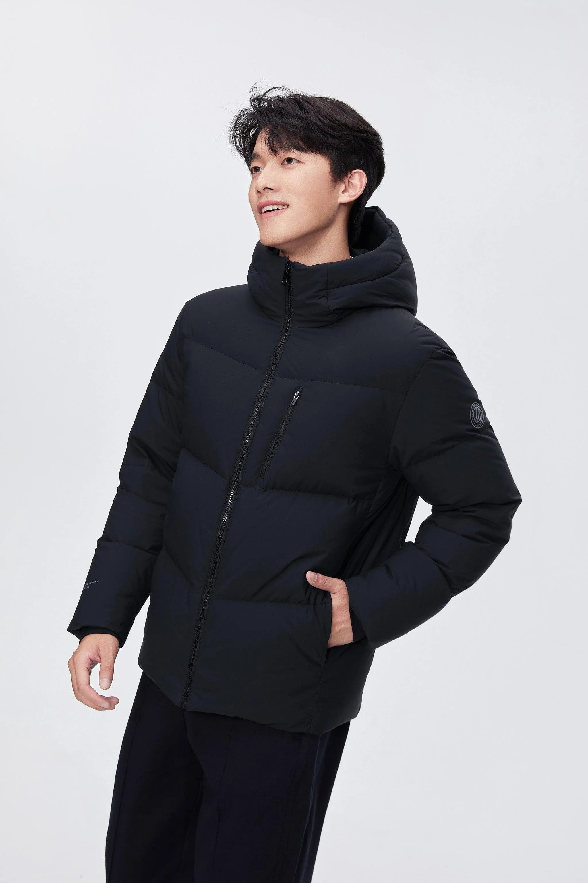 Men’s down coat with hood 5303