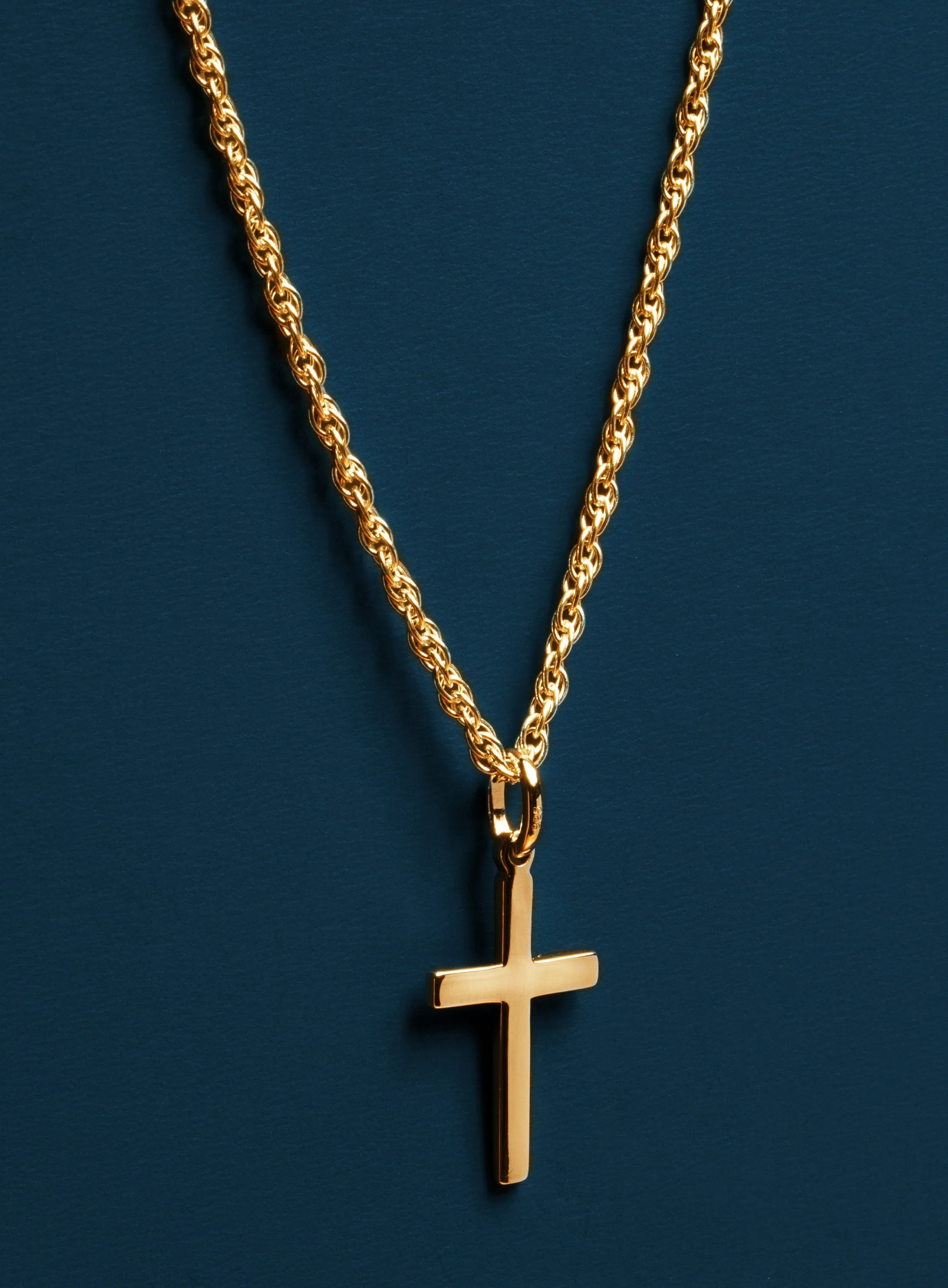 Men's Gold Cross Necklace Chain 14k Gold Filled Chain