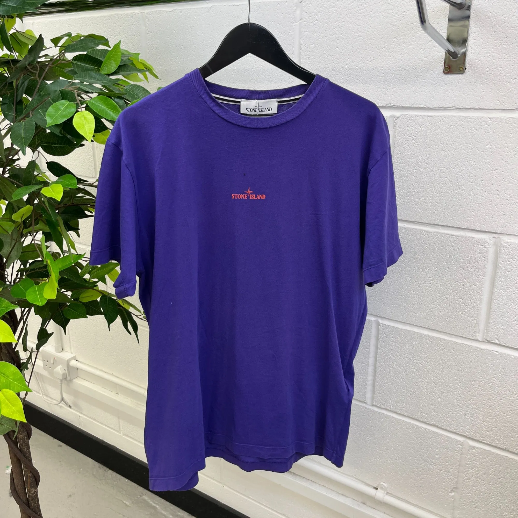 Men's Logo T-Shirt Purple Size L