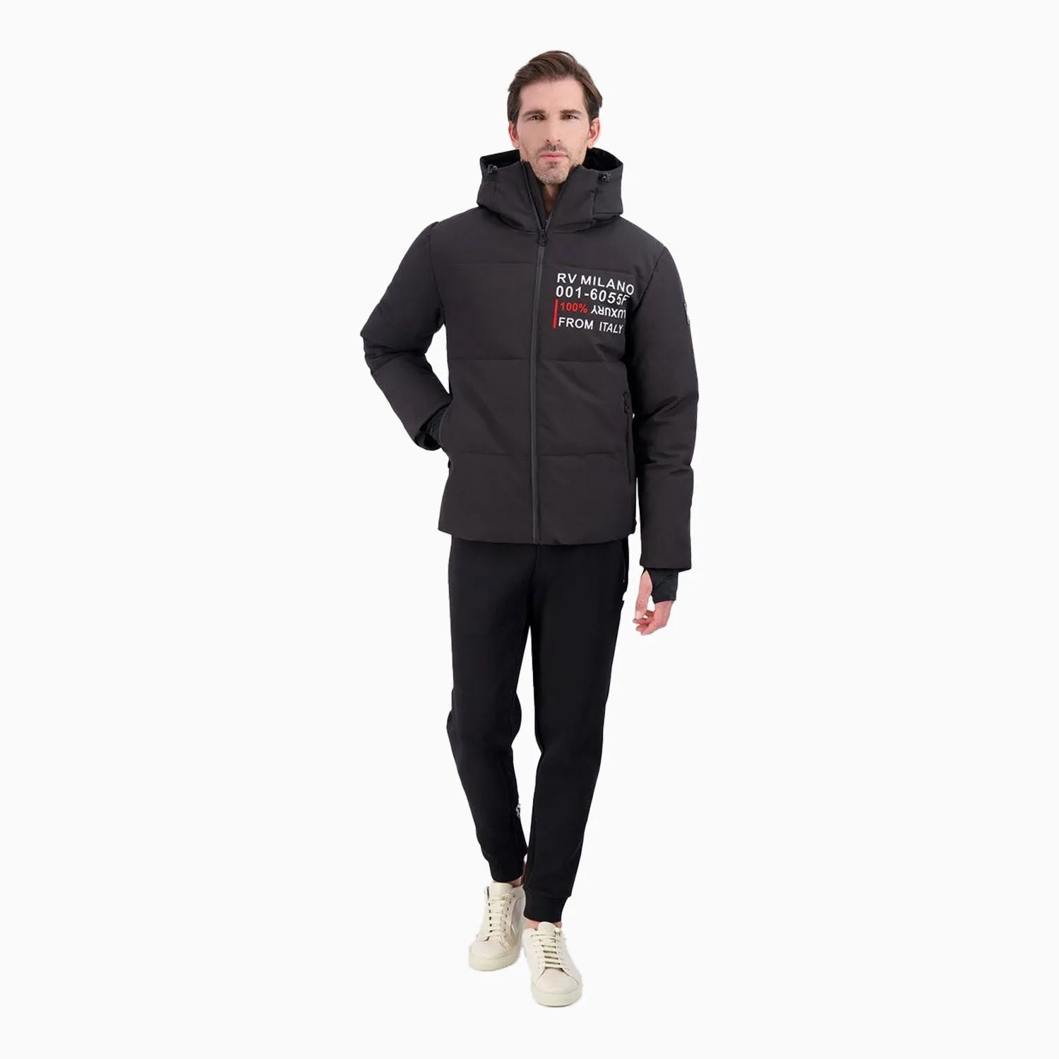 Men's Milano Windbreaker Zip Up Hoodie